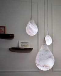 WOMO Alabaster-Tropfen Pendelleuchte-WM2901