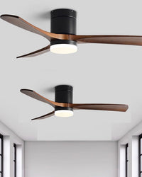 WOMO 3-Blade Wooden Fan Ceiling Light WM5116