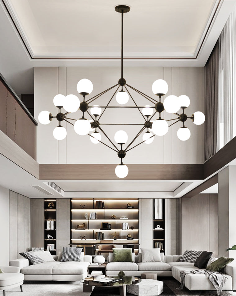 WOMO Sputnik Kronleuchter Wohnzimmer Modern Glas-WM2704