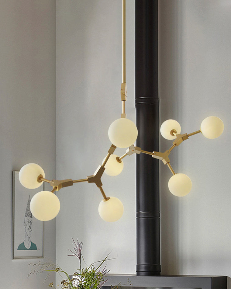 WOMO Branching Bubble Frosted Glass Chandelier-WM2514