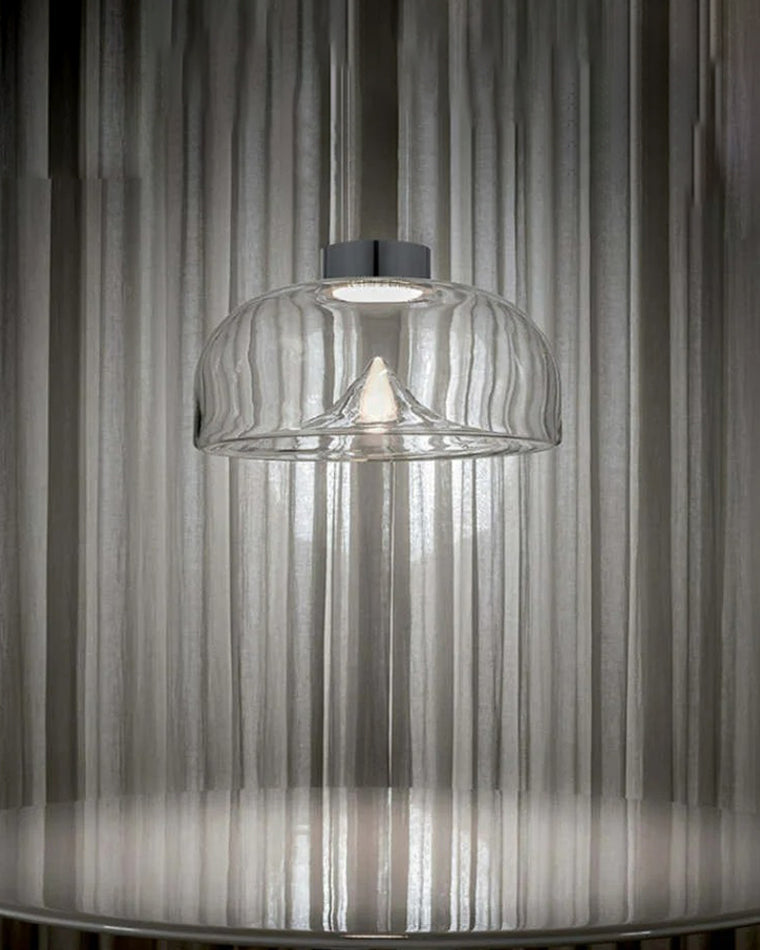 WOMO Luminaire suspendu rond en verre coloré-WM2784