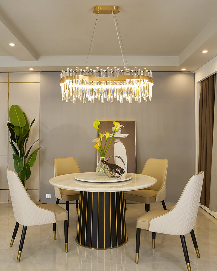 Lustre en cristal ovale WOMO Gold-WM2566