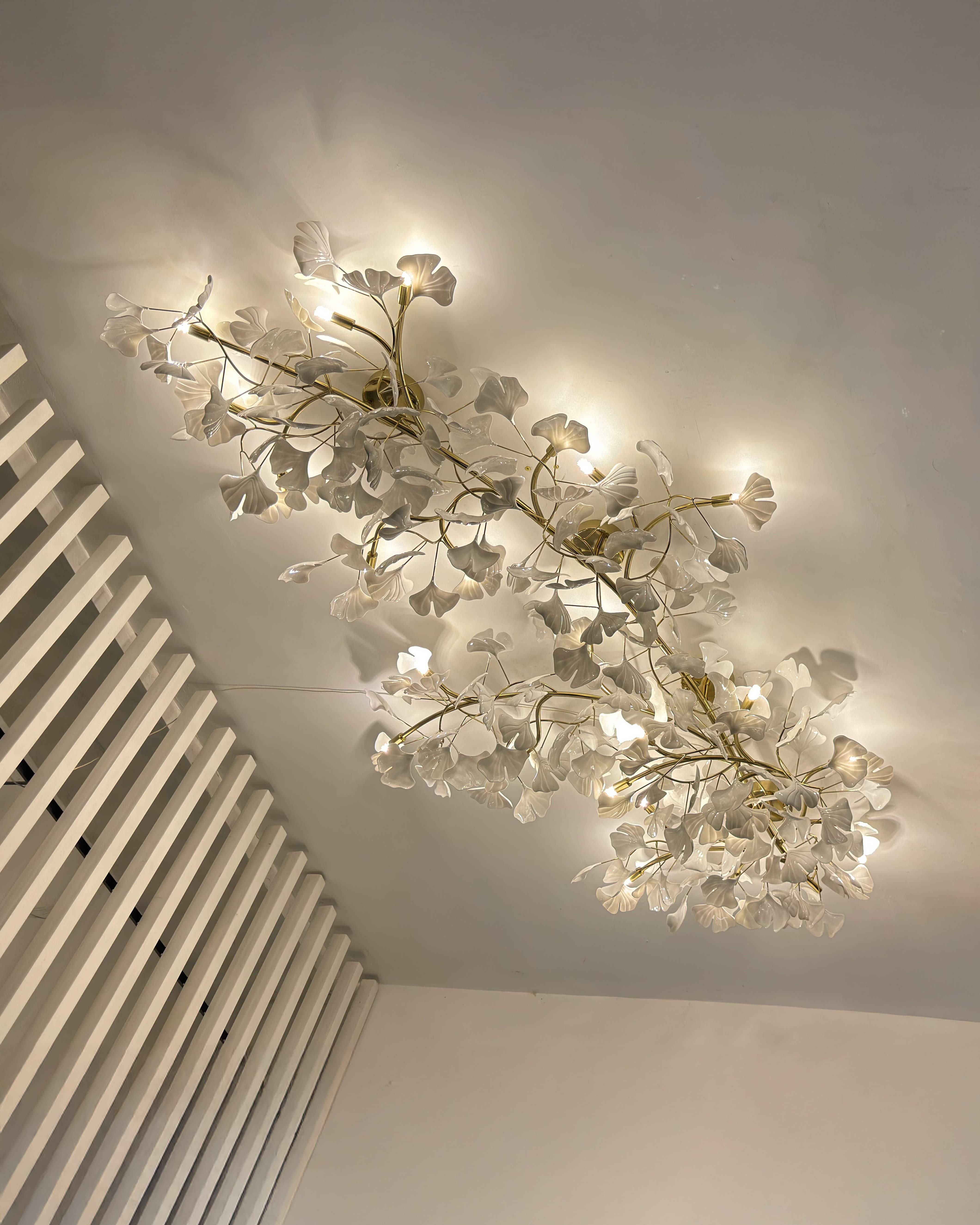 WOMO Ceramic Ginkgo Ceiling Light-WM1119
