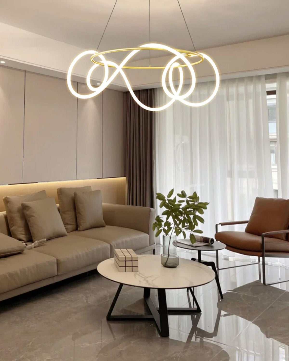 WOMO LED Round Chandelier Round Minimalist-WM2059b