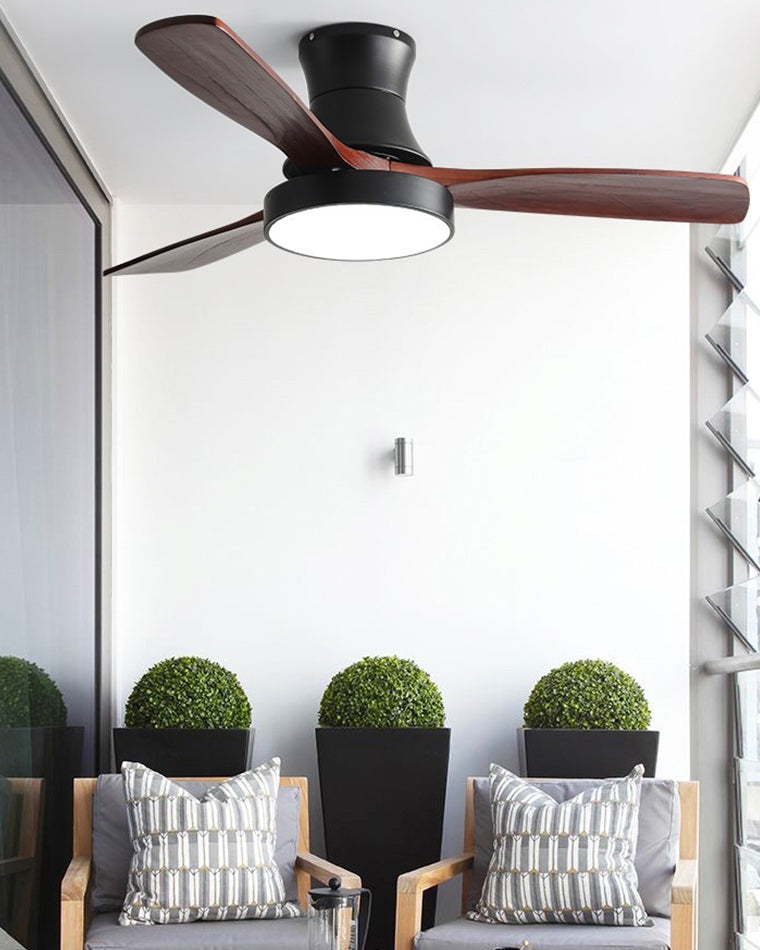 WOMO 3 Holzflügel Deckenventilator Lampe – WM5120