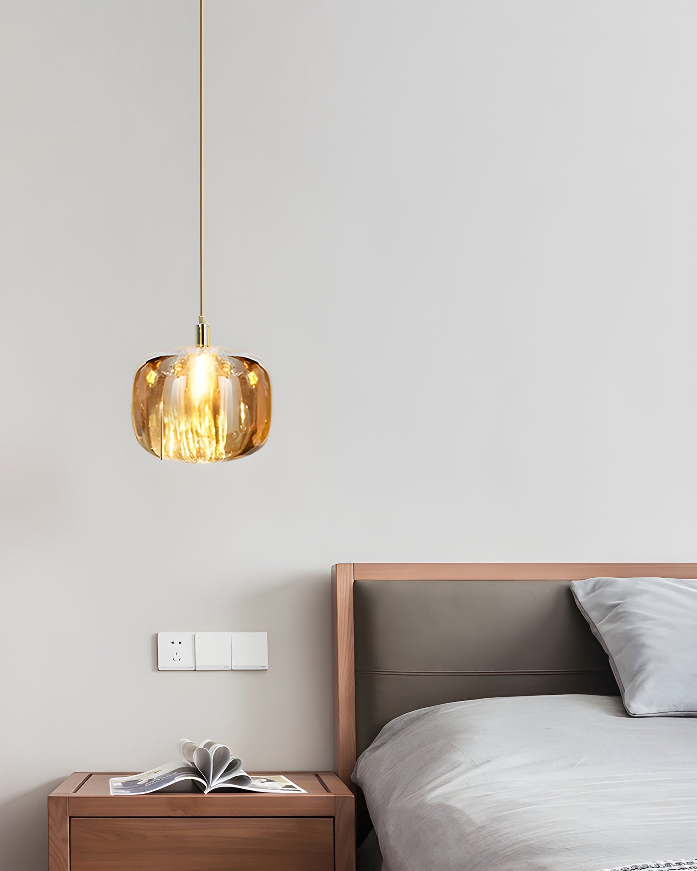 WOMO Chandelier with Multiple Colored Glass Pendant Lights - WM2111