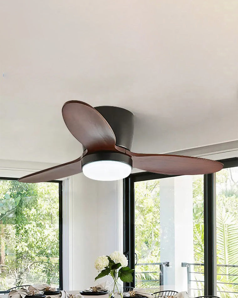 WOMO Mid Century Modern Hugger Deckenventilatorlampe-WM5115