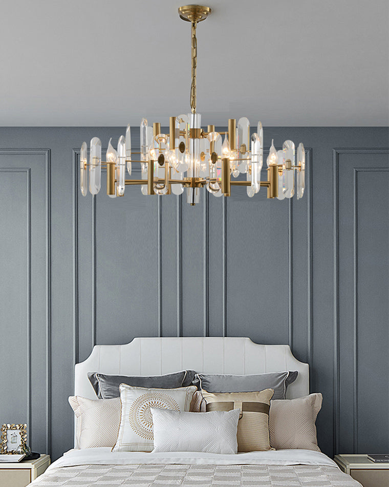 WOMO Gold Candle Crystal Chandelier-WM2518