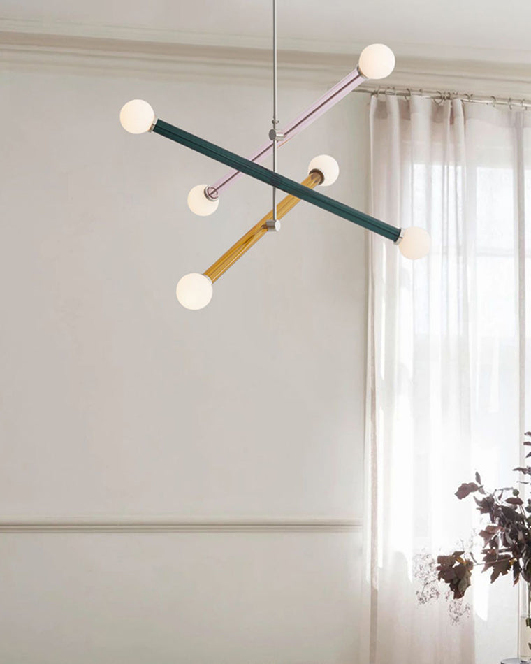 WOMO Bunte Sputnik-Globus-Kronleuchter-WM2670