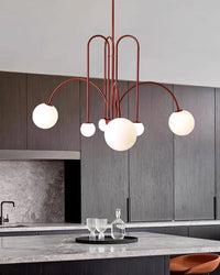 WOMO Lustre Mid-Century avec boules de verre pour salon-WM2522