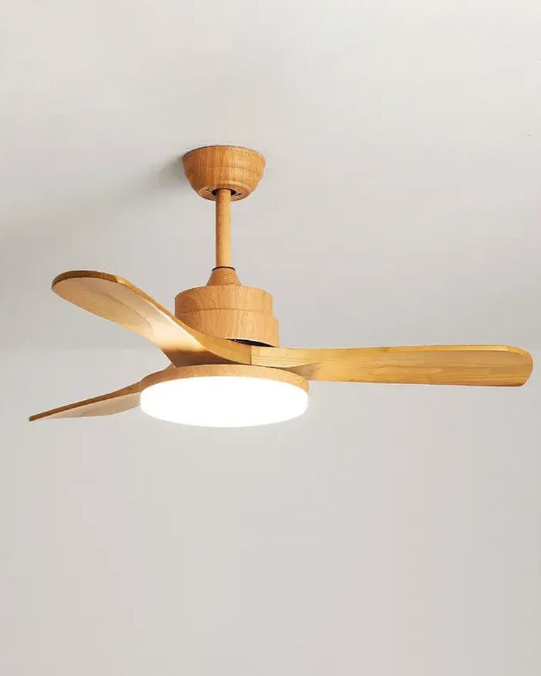 WOMO Deckenventilatorlampe mit 3 Holzflügeln-WM5090