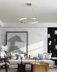 WOMO Goldener Ring LED Lustre – WM2795