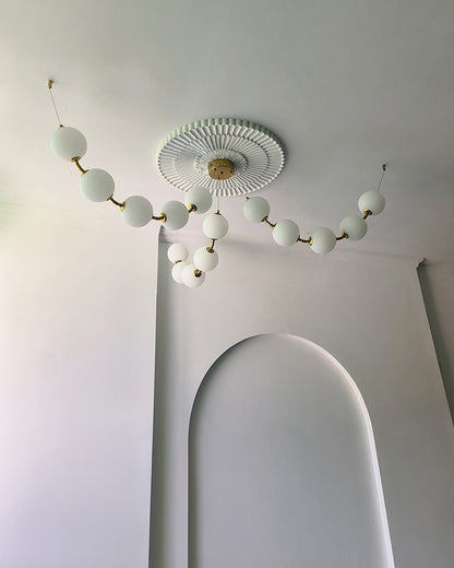 WOMO Spider Pearl Globe Chandelier-WM2650