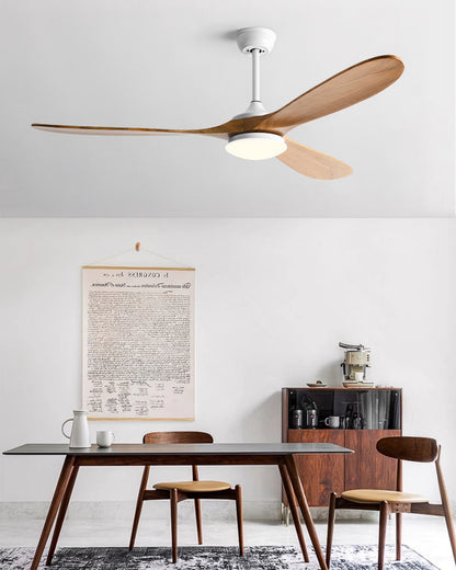 WOMO Large Wood Ceiling Fan with Light - WM5161
