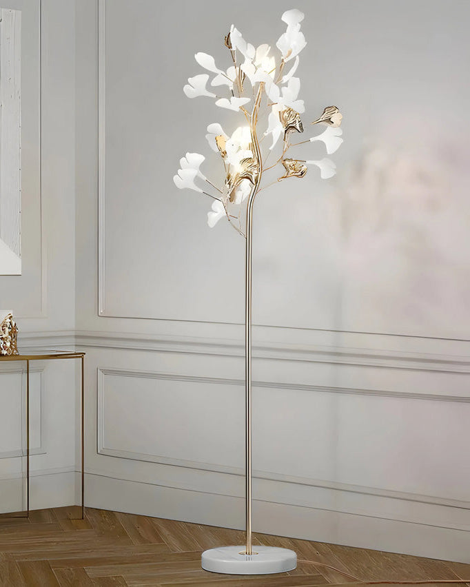 WOMO Keramik-Gingkobaum-Stehlampe-WM7137
