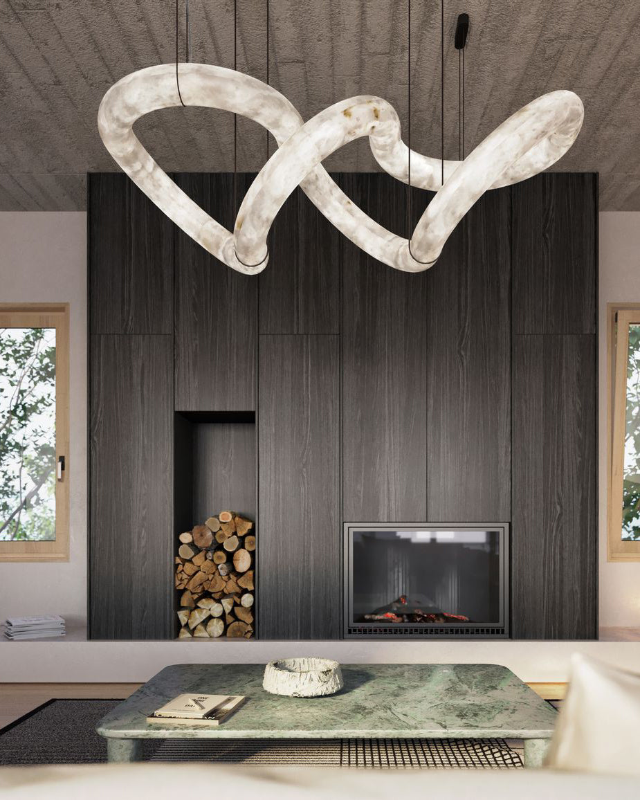 WOMO Infinity Large Alabaster Chandelier-WM2883