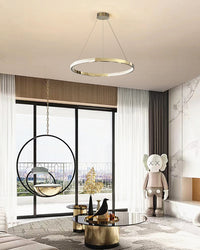 WOMO Goldener Ring LED Lustre – WM2795