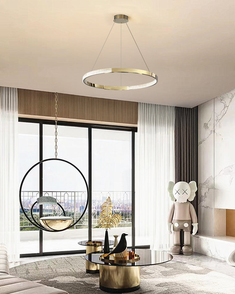 WOMO Gold Ring LED Kronleuchter – WM2795
