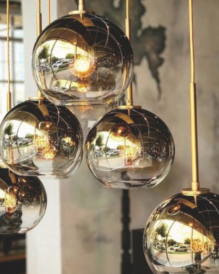 Suspension WOMO avec boule en verre coloré WM2500