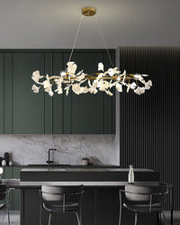 WOMO Lustre oblong blanc doré en porcelaine-WM2413