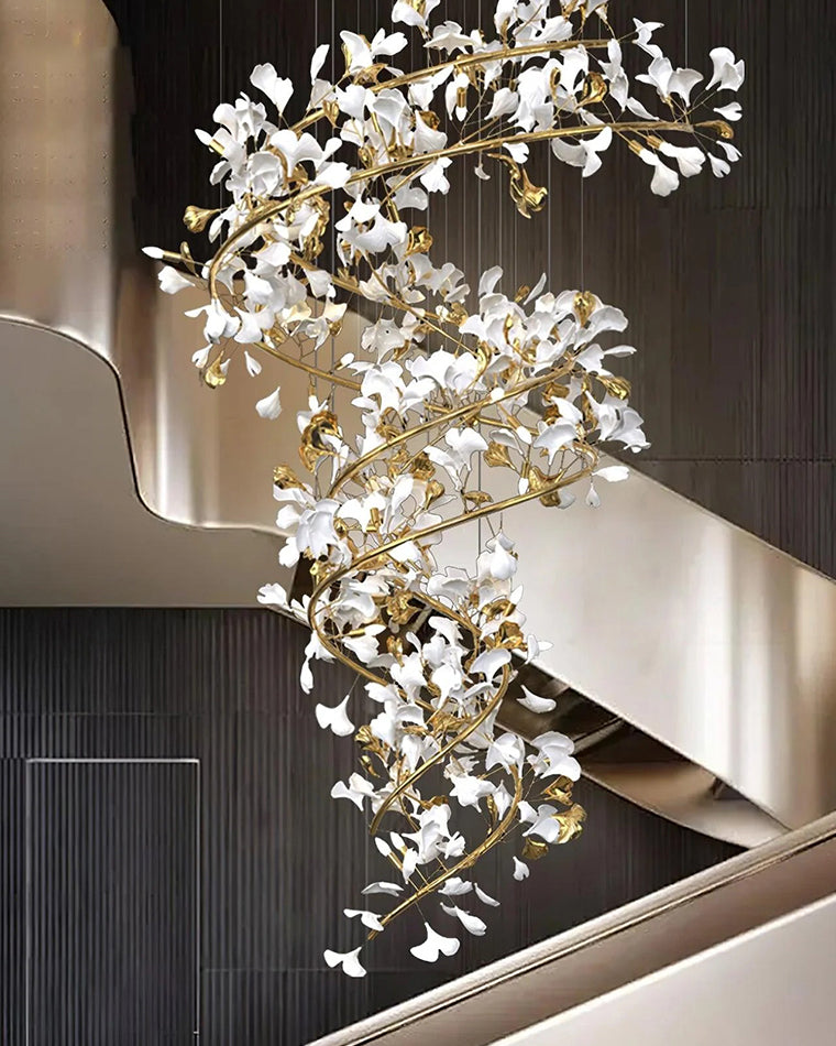 WOMO Ginkgo-Spiral-Kronleuchter-WM2423
