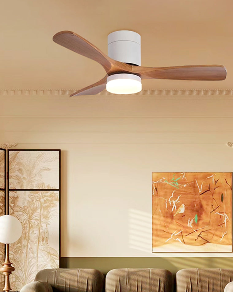 WOMO 3-Blatt-Holzflügel-Deckenventilatorlampe WM5116