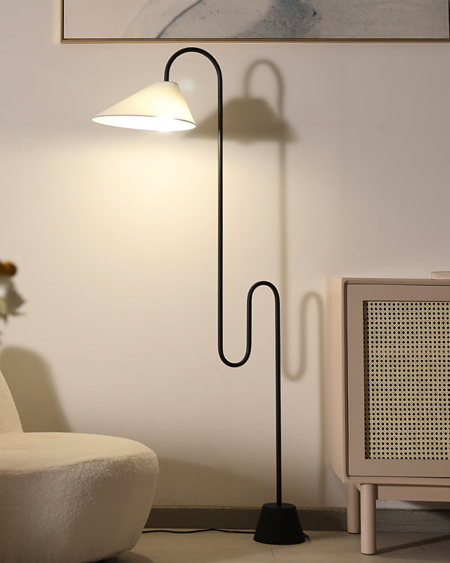 WOMO Stoff-Schwanenhals-Stehlampe-WM7096