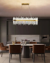 Lustre en cristal ovale WOMO Gold-WM2566