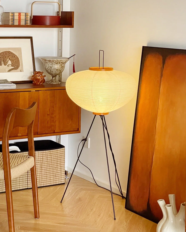 WOMO Laterne Dreibein Stoff Stehlampe-WM7090