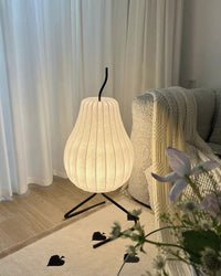 WOMO Lampe à poser en soie forme poire -WM7126