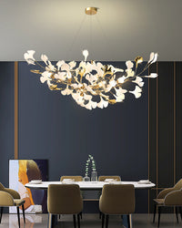 Lustre WOMO Design Blanc Doré en Porcelaine-WM2411