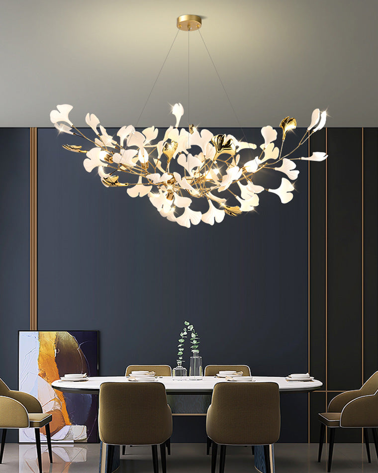 WOMO Design Chandelier White Gold Porcelain-WM2411