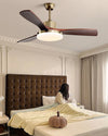 WOMO Gold Holz Deckenventilator mit hellem Licht - WM5171 thumbnail