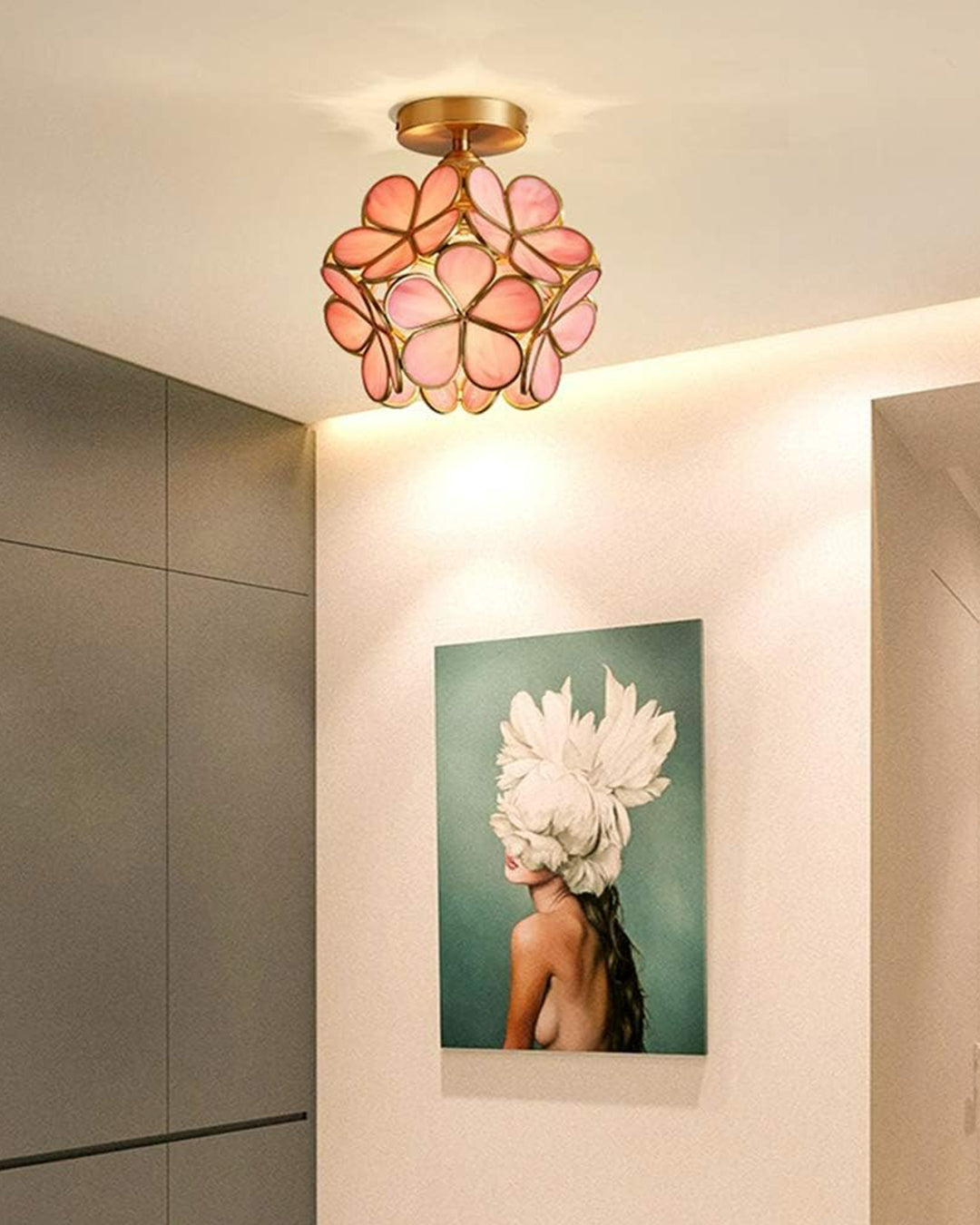 WOMO Tiffany Ceiling Lamp Floral-WM1128