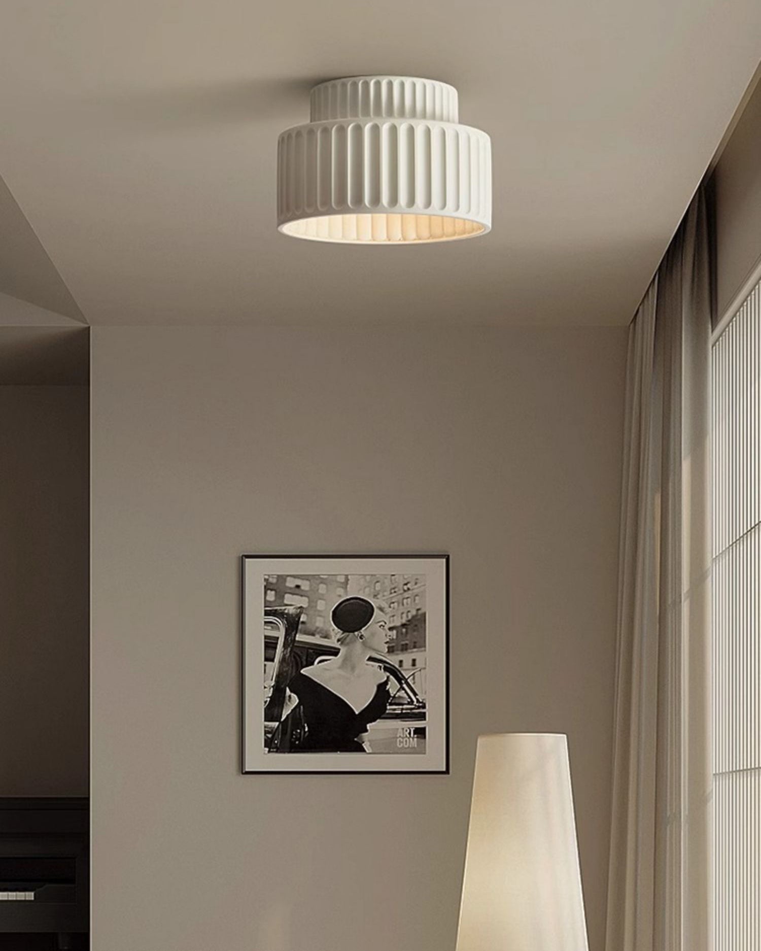 WOMO Japandi Drum Ceiling Light - WM1148