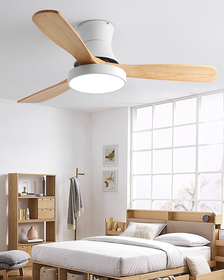 WOMO 3 Holzflügel Deckenventilator Lampe – WM5120