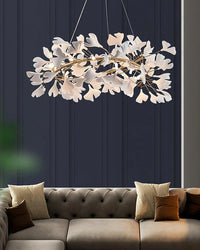 WOMO Design Chandelier White Gold Porcelain-WM2416