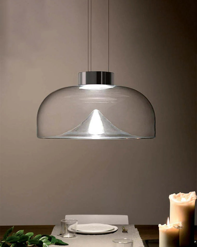 WOMO Luminaire suspendu rond en verre coloré-WM2784