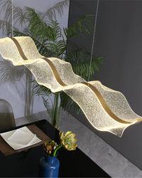 WOMO Lustre de salle à manger LED allongé moderne-WM2596