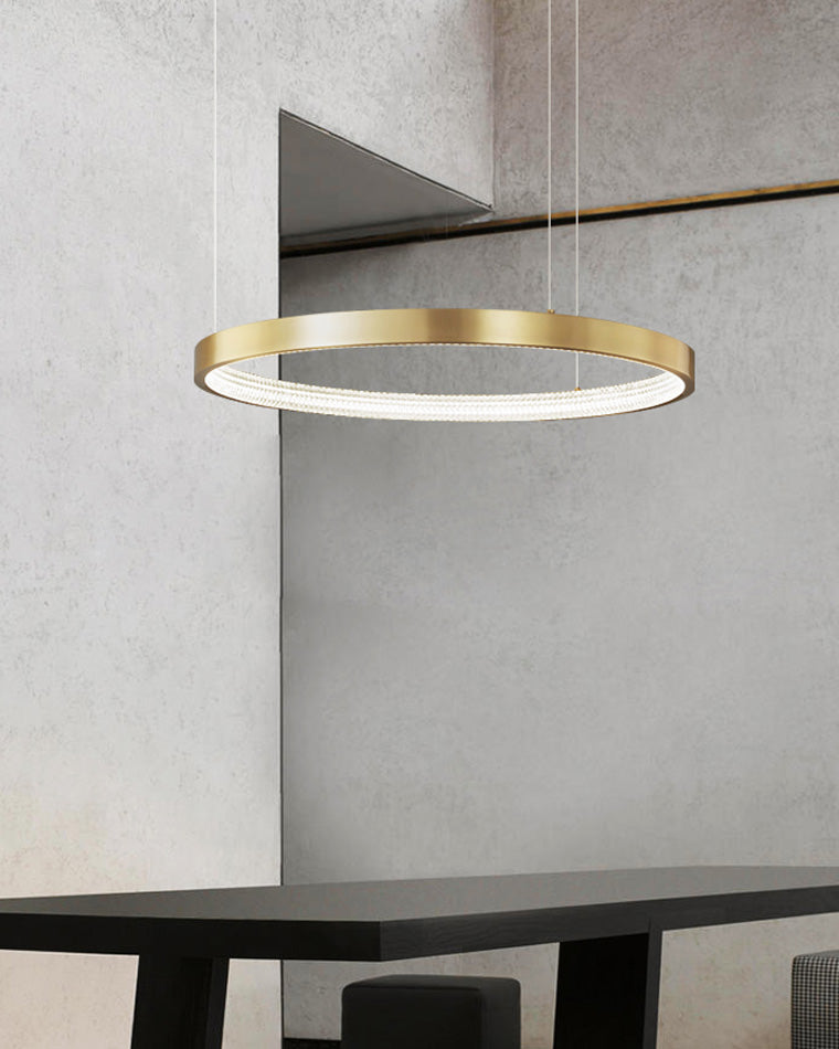 WOMO LED Kronleuchter Ring aus Messing-WM2357