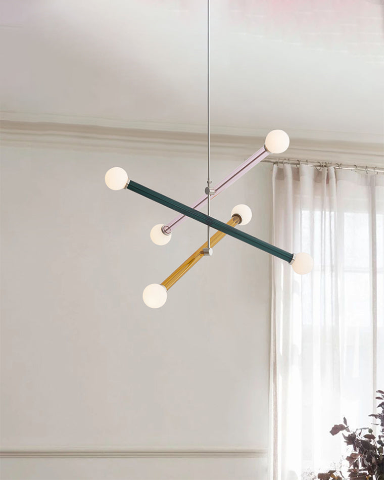 WOMO Bunte Sputnik-Globus-Kronleuchter-WM2670