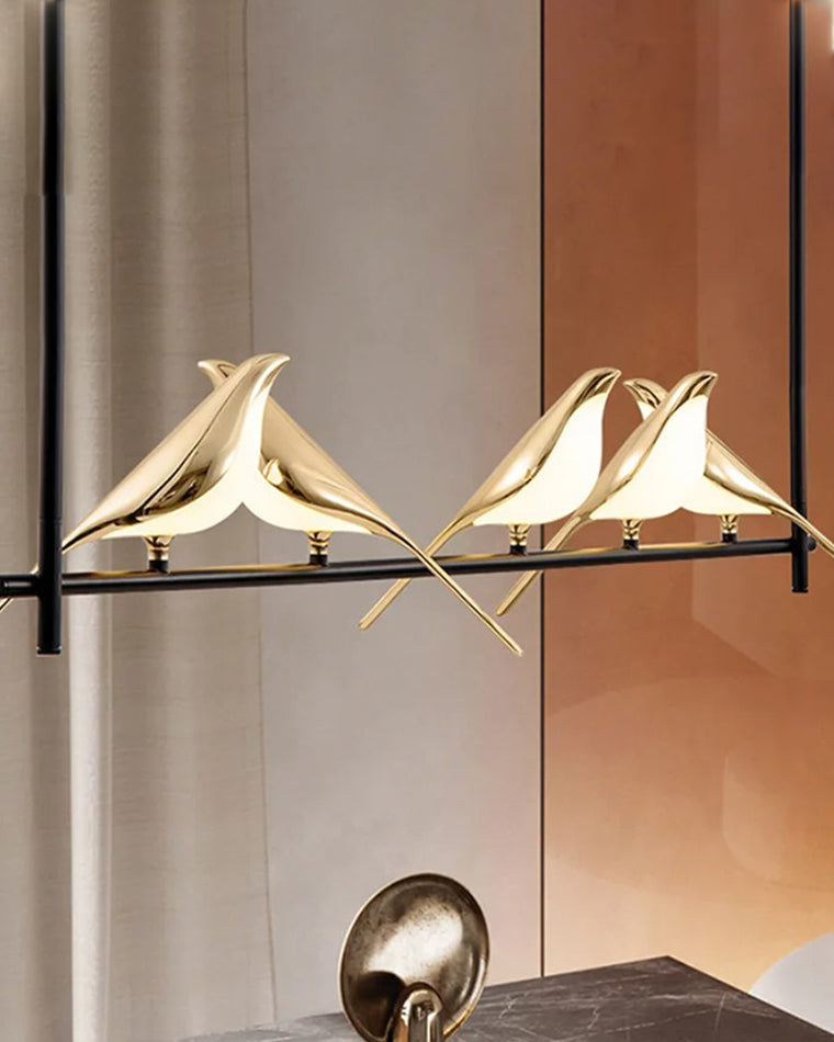 WOMO Gold Bird Kronleuchter Wohnzimmer-WM2512d