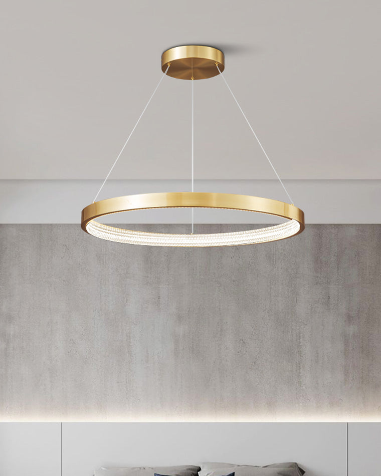 WOMO LED Kronleuchter Ring aus Messing-WM2357