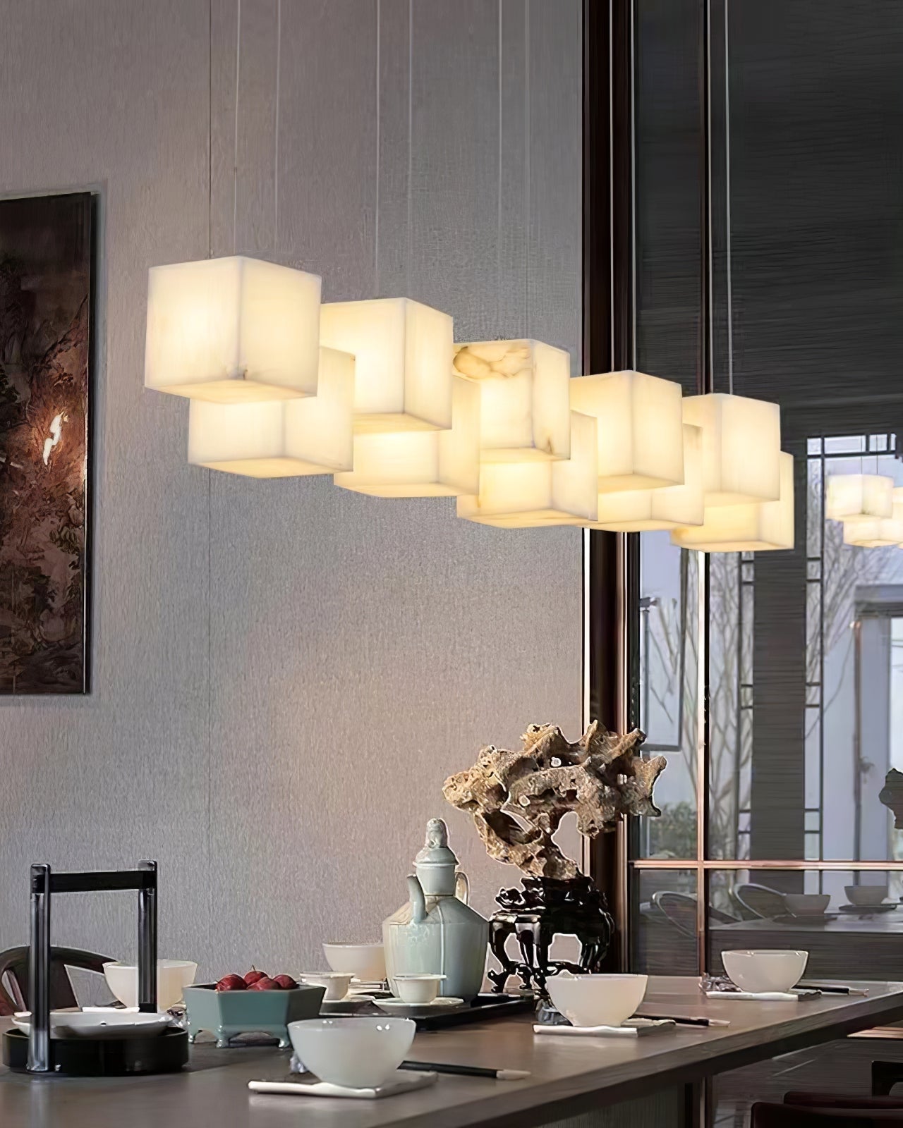 WOMO Cubic Suspension Décalée Albâtre-WM2852