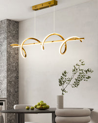 WOMO Lustre en métal doré Cuisine Simple-WM2723