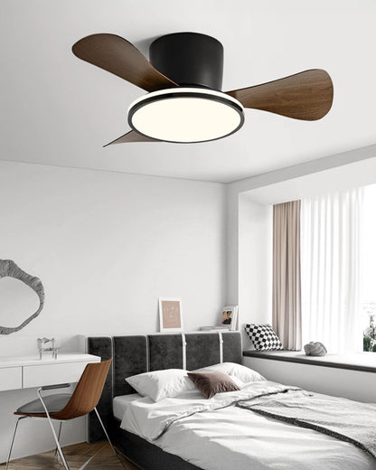 WOMO Small Low Profile Ceiling Fan Lamp - WM5166