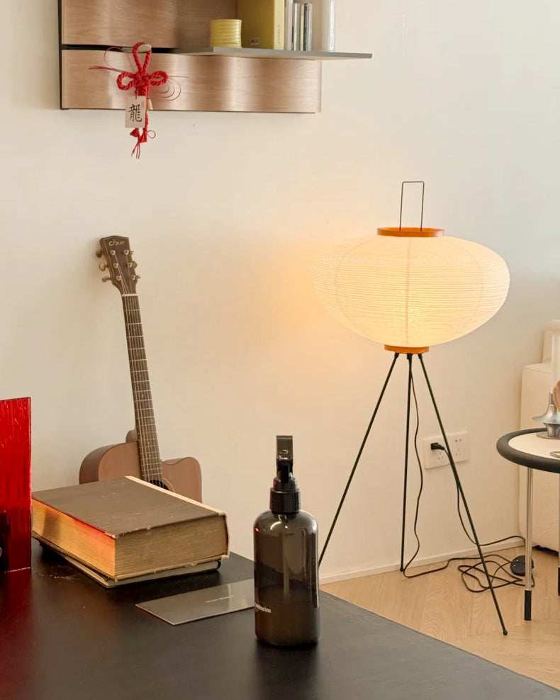 WOMO Laterne Dreibein Stoff Stehlampe-WM7090