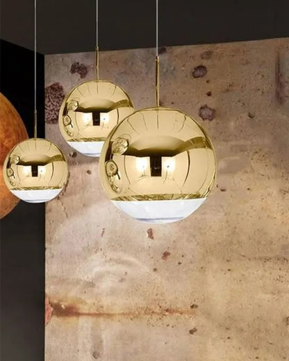 WOMO Gold Chrome Globe Pendant Light-WM2691