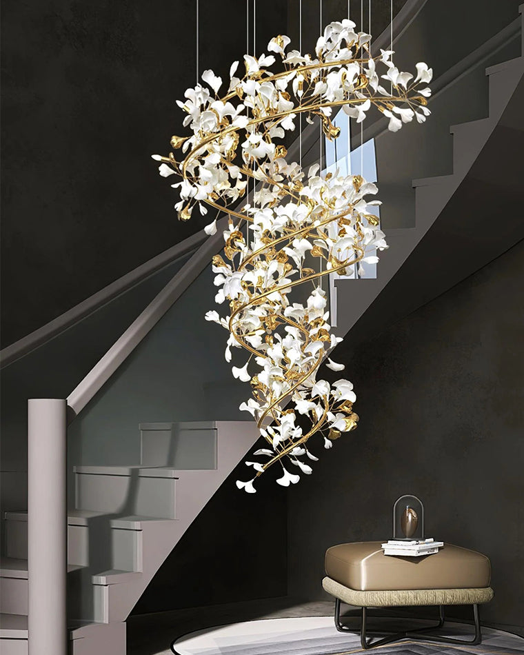 WOMO Ginkgo-Spiral-Kronleuchter-WM2423