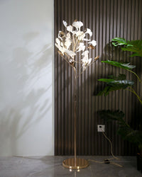 WOMO Keramik-Gingkobaum-Stehlampe-WM7137